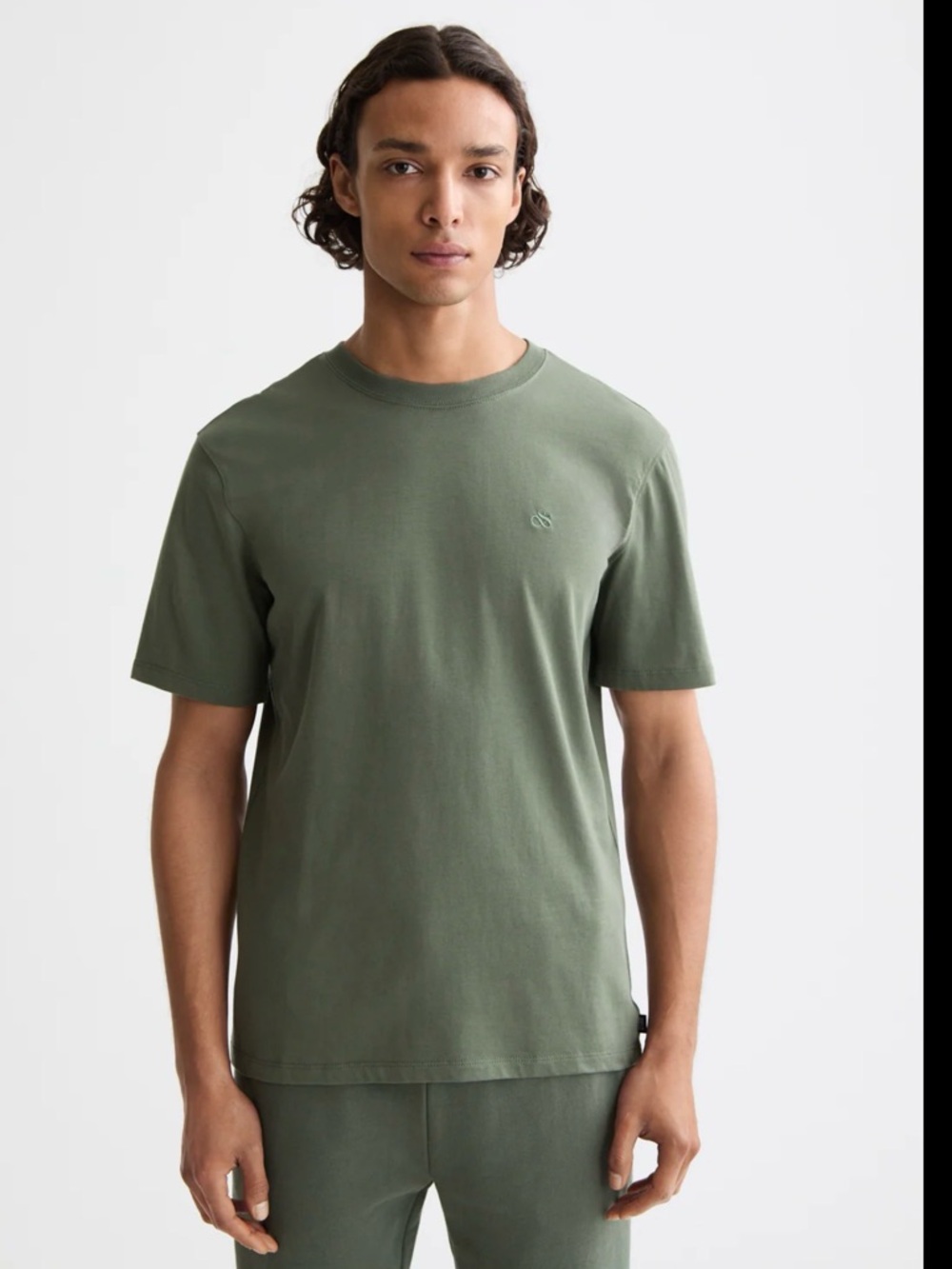Scotch & Soda Cotton Army Green Tee , size XL